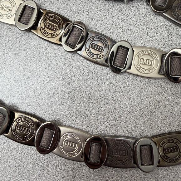 Suzi Roher Belt Womens Medium Plus Silver Metallic Metal Chain Naturalist Life - Picture 4 of 8